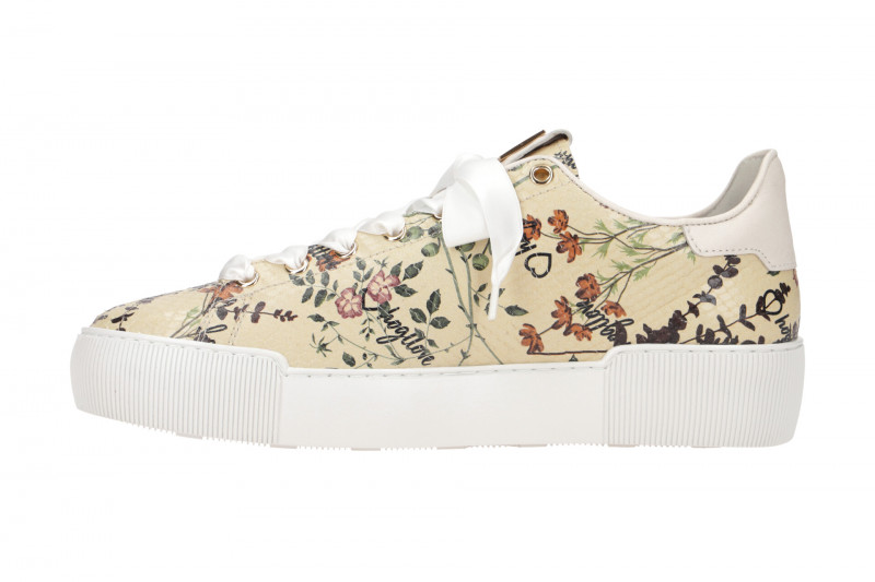 Högl Blossom Schuhe Plateau Sneakers beige Blumen