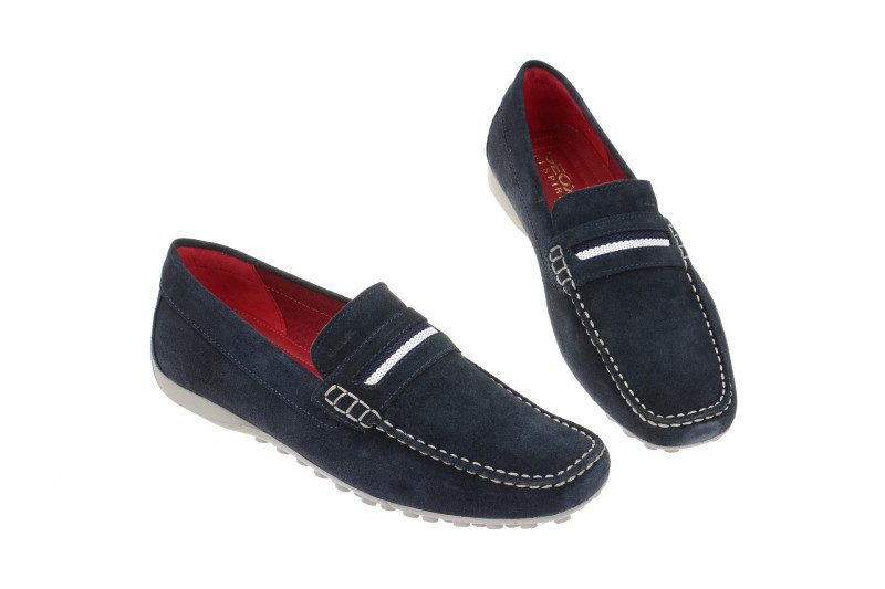 Geox Snake Mokassin Schuhe blau U5207A