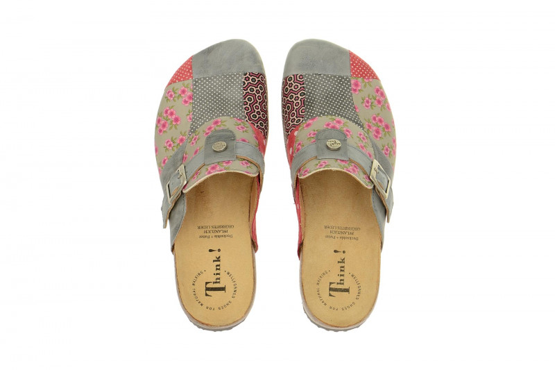 Think Julia Pantolette grau multi Clogs 4-84343-17