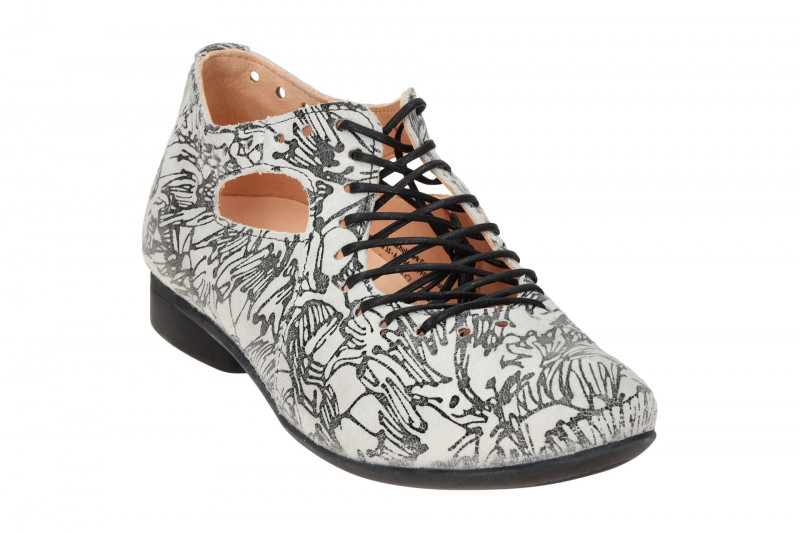Think Guad Schuhe weiß grau schwarz Print 565