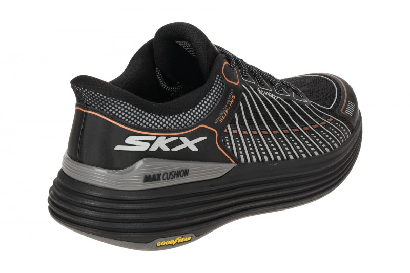 Skechers MAX CUSHIONING Schuhe schwarz Reflektor Slip-Ins 220936