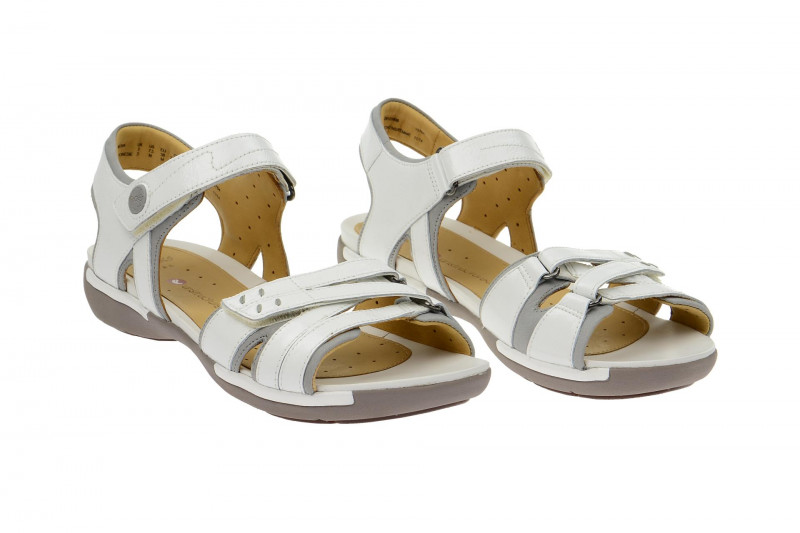 Clarks Un Vasha Sandale weiß Lack