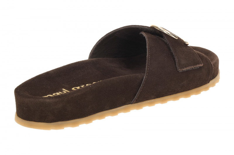 Paul Green Leder Pantoletten braun gold 6170