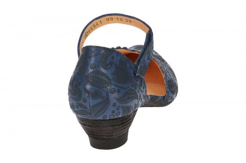 Think Aida Riemchen Pumps blau Laser