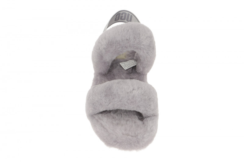 UGG Oh Yeah Hausschuhe grau Fell 1107953