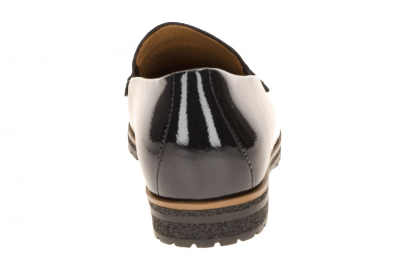 Gabor Schuhe Slipper blau Lack Velour Loafer 4005.01