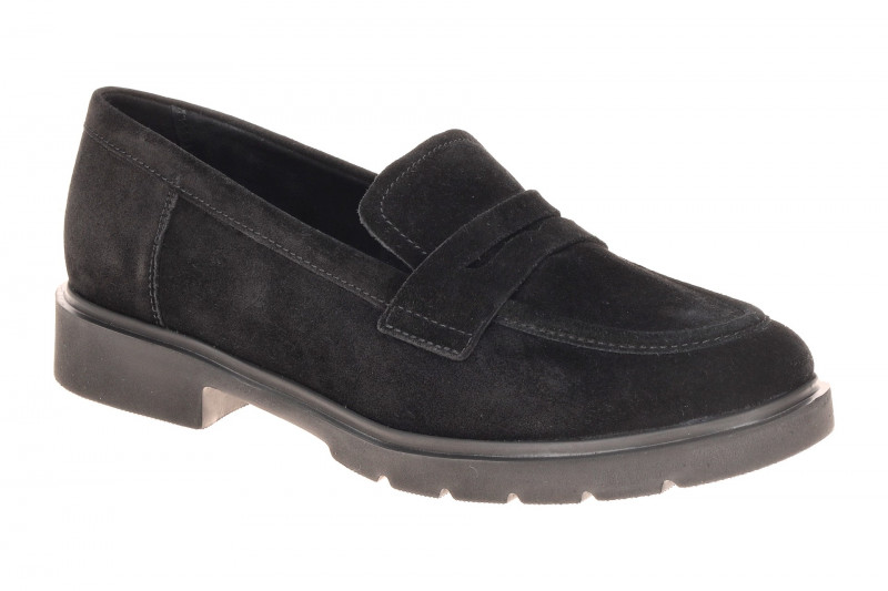 Gabor Schuhe schwarz Velour Mokassin Loafer 4001.01.001
