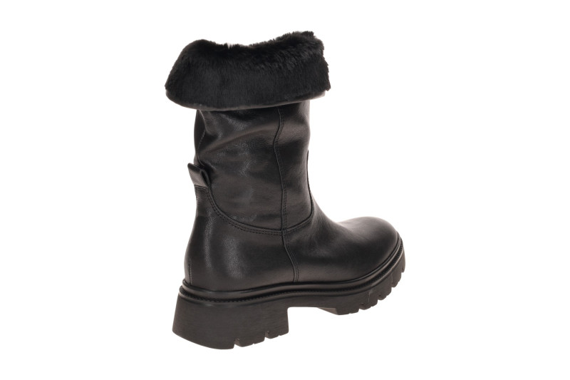 Gabor Stiefel schwarz Fellkragen gekrempelt 8021.04.001