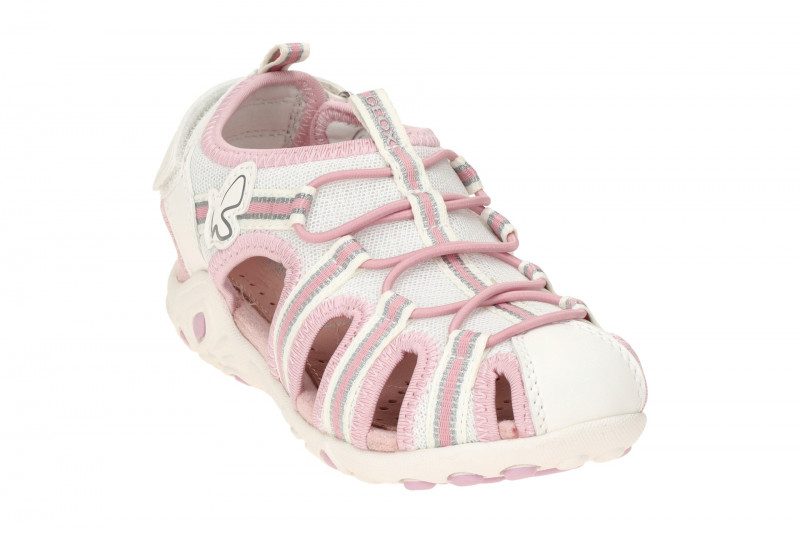 Geox Whinberry Kinder Mädchen Sandale weiß rosa J35GRA