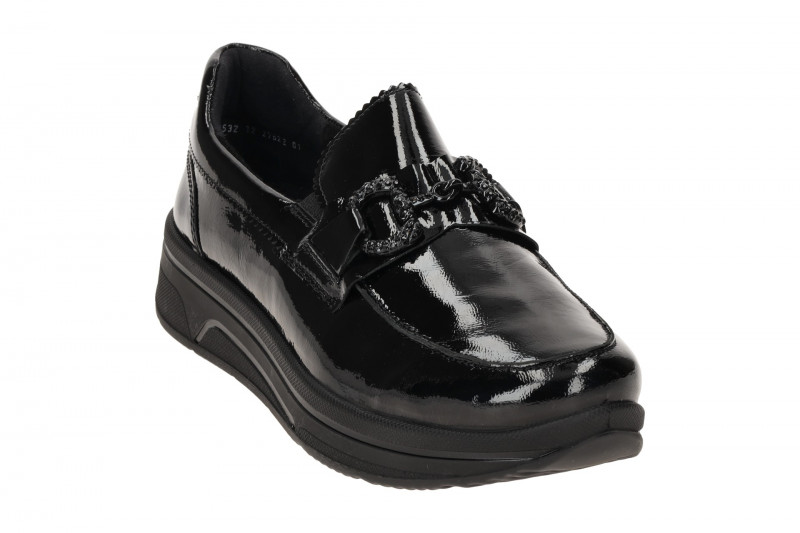 ARA Sapporo 3 Plateau Slipper schwarz Lack 1227522