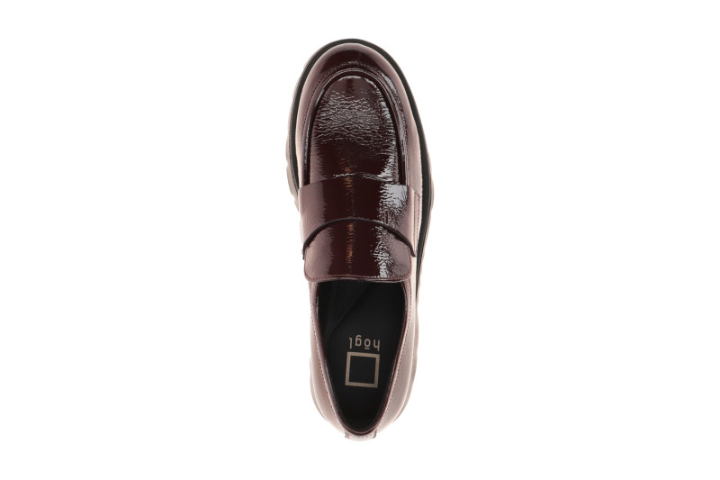 Högl Finn Schuhe Slipper Loafer in rot barolo Lack 2425