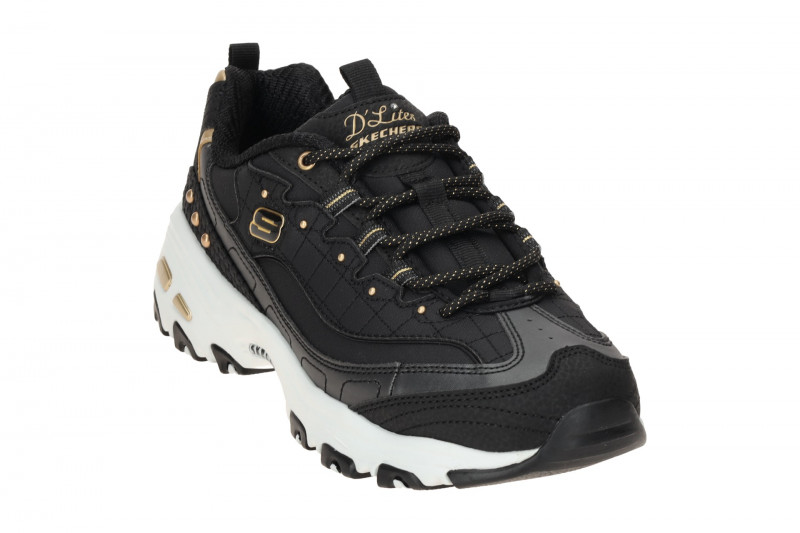 Skechers D´Lites Schuhe schwarz gold Ladies 149267