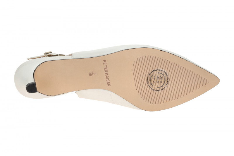 Peter Kaiser Sling Pumps weiß Nappa 79642
