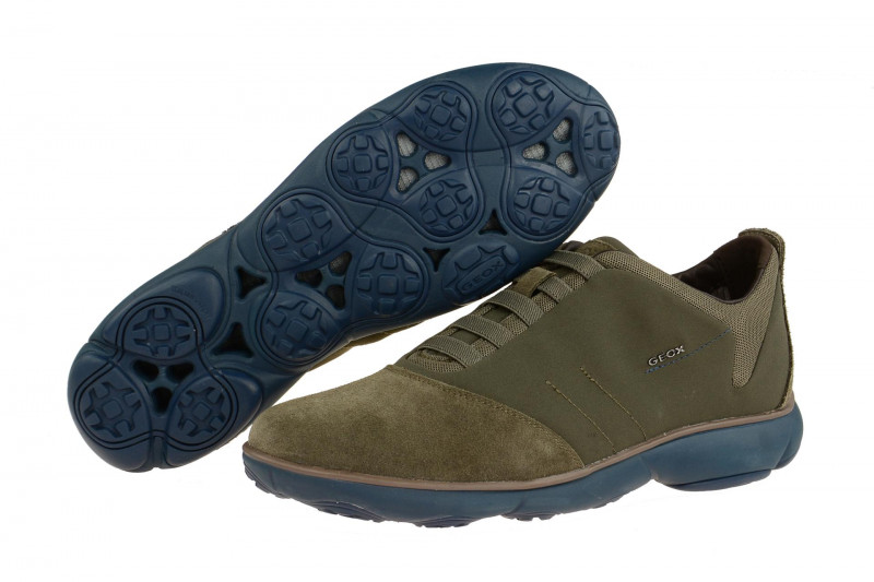 Geox Nebula Schuhe grau braun Sohle blau