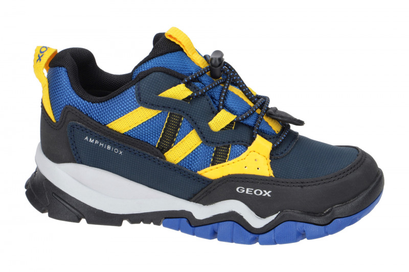 Geox Montrack Kinderschuhe blau gelb Wasserdicht J26HBB