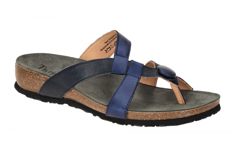 Think Julia Pantolette blau navy Zehentrenner