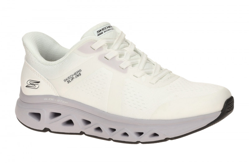 Skechers Bobs Arc Slipper Schuhe weiß lila SLIP-INS 117863