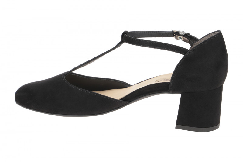 Paul Green T-Steg Pumps schwarz Samt Velour 3807