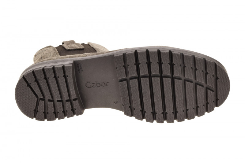 Gabor Stiefelette grau taupe Kroko H-Weite 8024.01.007