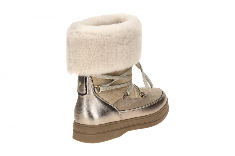 Peter Kaiser Winter Stiefel Boots grau sand Lammfell 76231