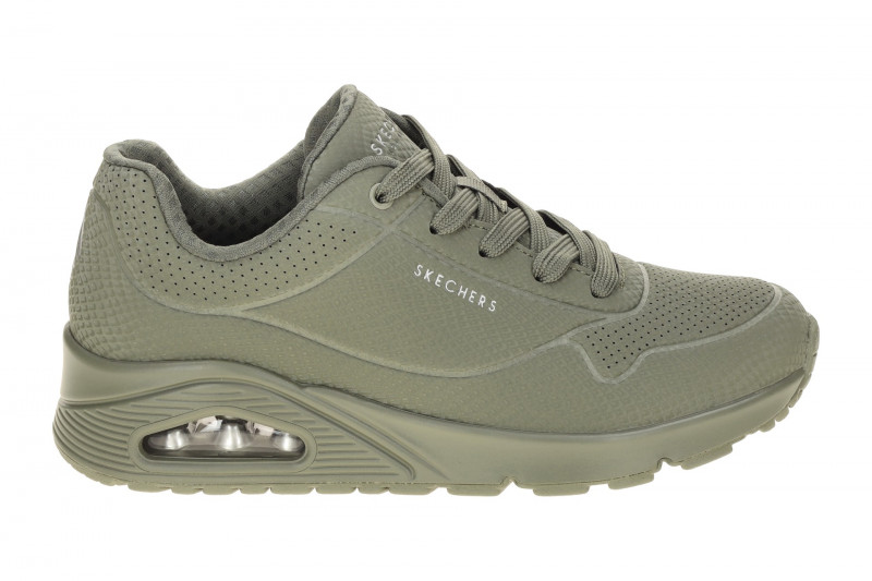 Skechers Uno Shiny Schuhe grün olive 3D Muster 177861