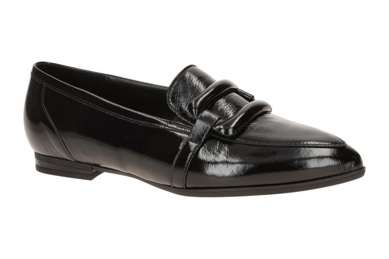 Gabor Schuhe Slipper schwarz Lack Loafer 3019.02