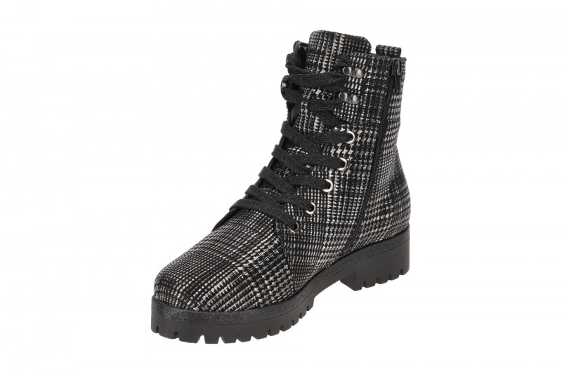 Waldläufer Hanako Stiefel schwarz weiß 338813
