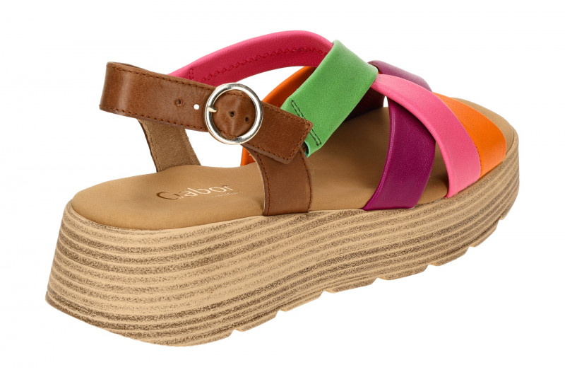 Gabor Comfort Plateau Sandalen bunt Nappa 42.872.25