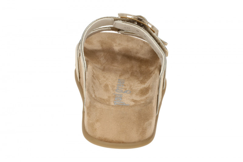 Paul Green Plateau Pantolette gold platino metallic 6157