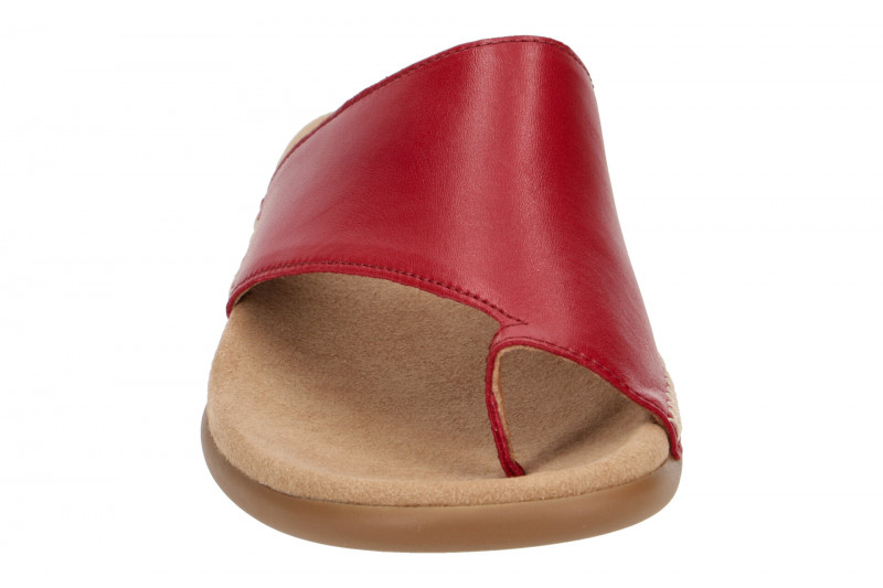 Gabor Pantolette rot Nappa Zehentrenner