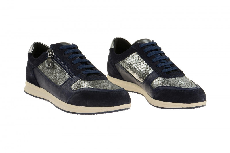 Geox Avery Schuhe blau grau metallic D74H5A 0PV22 C0739