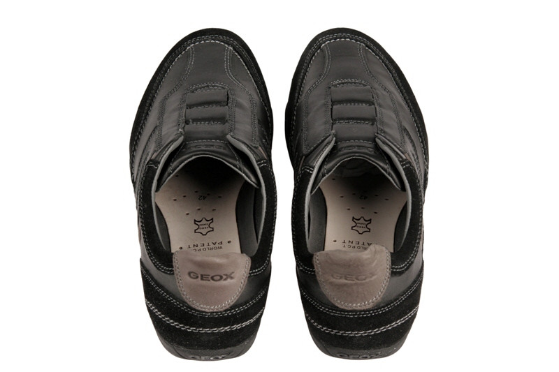 Geox Pietro N Schuhe schwarz grau Slipper