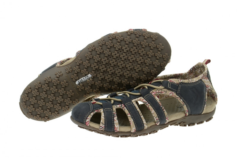 Geox Sand.Strel - Damen Sandale - navy dunkelblau - D1125A