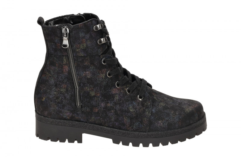 Waldläufer Hanako Stiefel schwarz bunt gefleckt 338813
