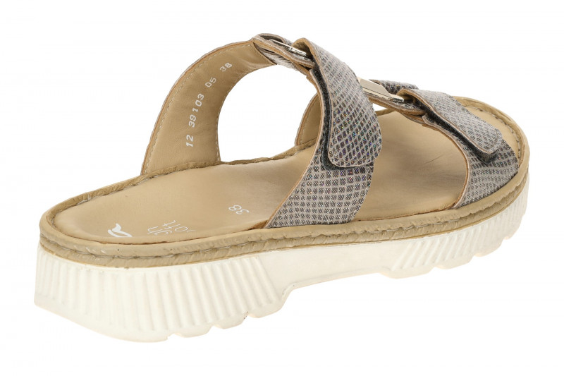 ara Capri Pantolette grau bunt irisierend 12-39103