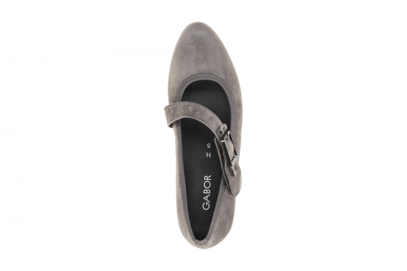 Gabor Comfort Spangen Pumps taupe grau H-Weite 3013