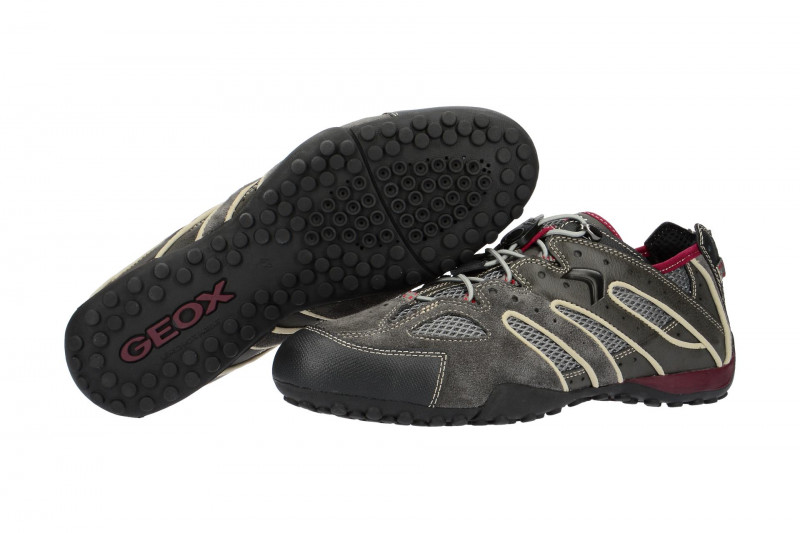 Geox Snake Schuhe grau rot U4207J