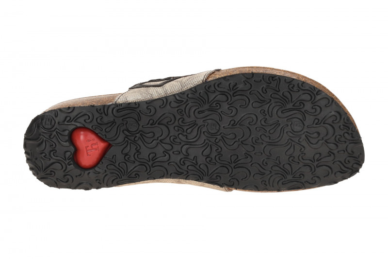 Think Julia Pantolette Zehentrenner grau taupe Viereck 1136
