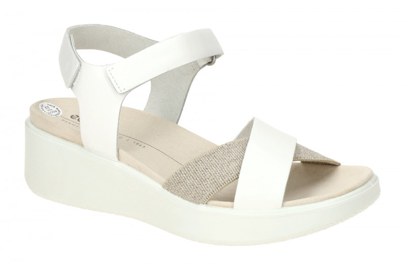 Ecco Flowt Wedge Keil Sandalen weiß 273323