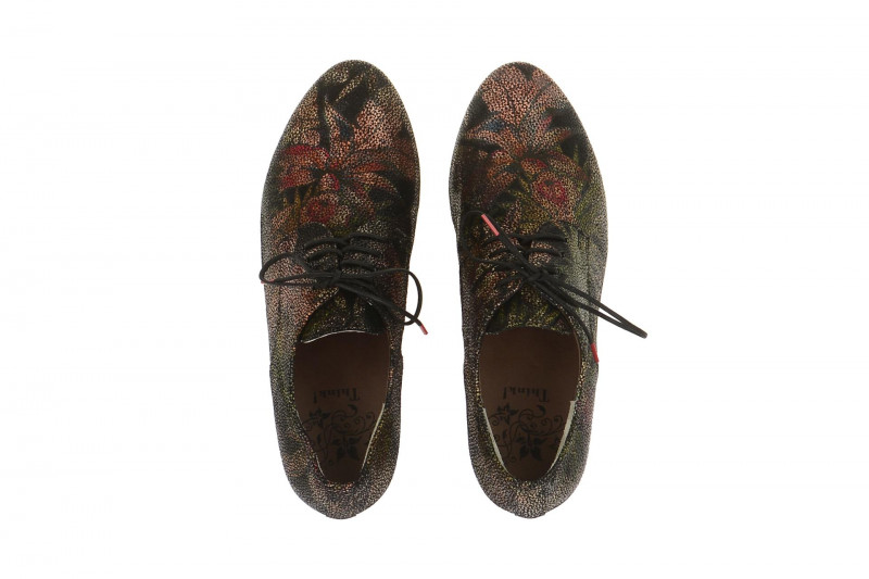 Think Guad Schuhe schwarz Blumen 7-87270-09