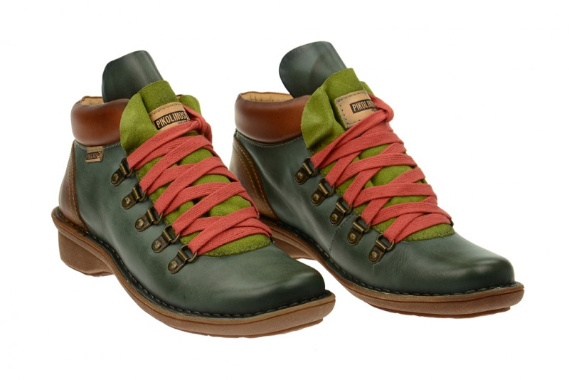Pikolinos Uruguay Keil Stiefelette grün kombi