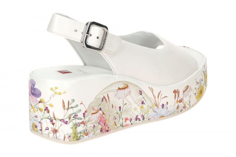 Högl LouLou Plateau Sandalette weiß bunt Wedges 2519