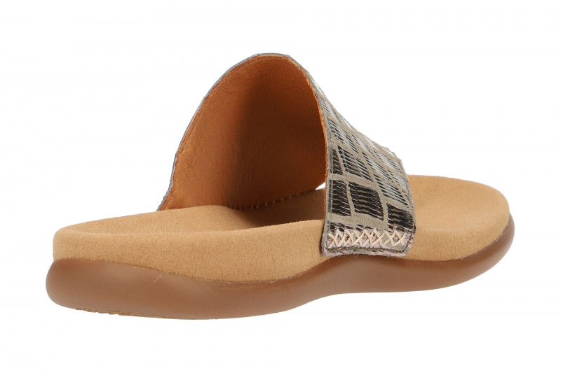 Gabor Zehentrenner Pantolette grau silber