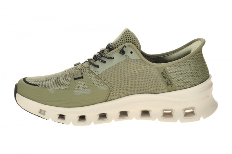 Skechers Glide Step Schuhe grün olive SLIP-INS 232930
