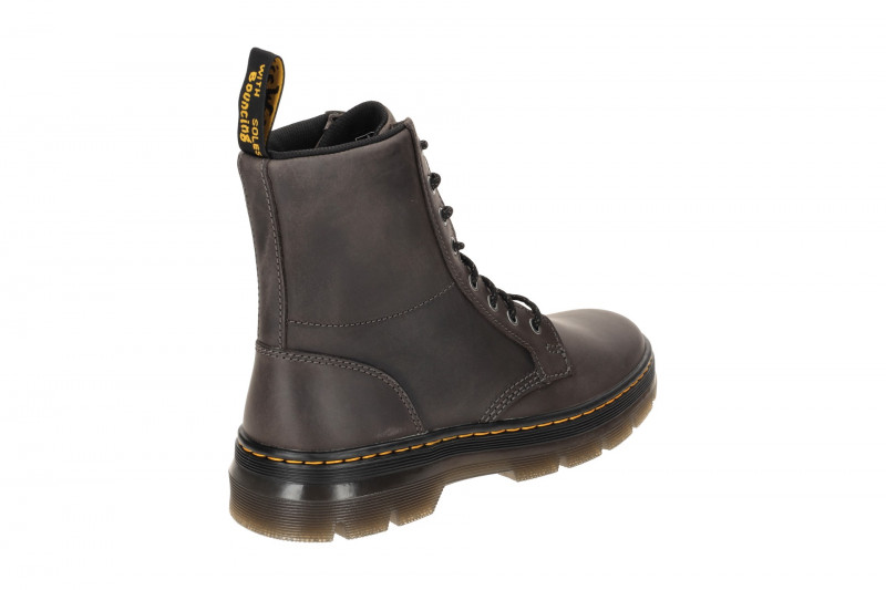 Dr Martens Combs Leather Stiefel grau gunmetal 40603020