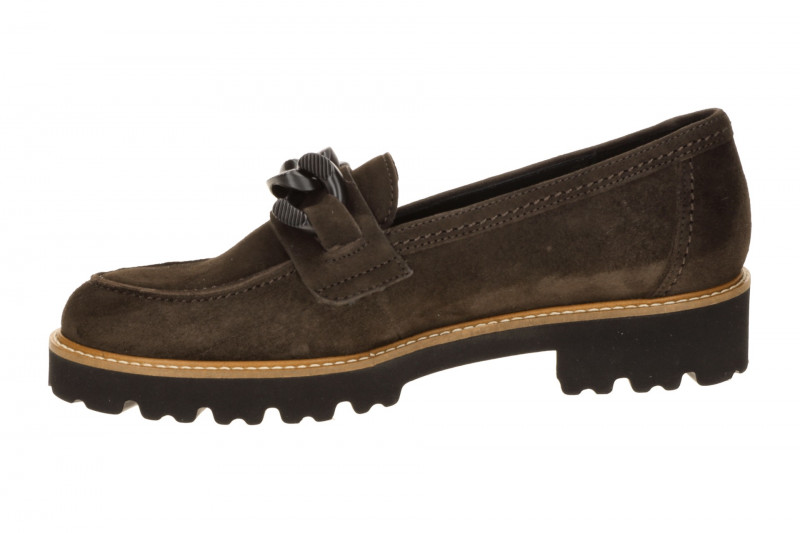 Gabor Fashion Schuhe Slipper braun Velour Loafer 4013.01
