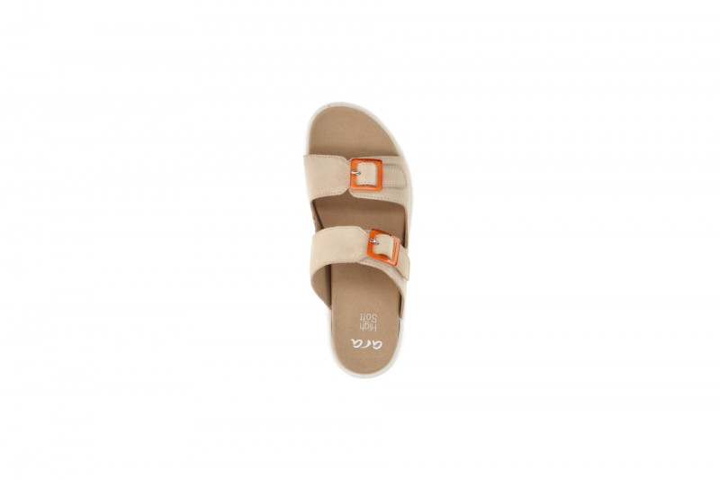 ara Madeira Pantolette beige H-Weite Klett 12-21404