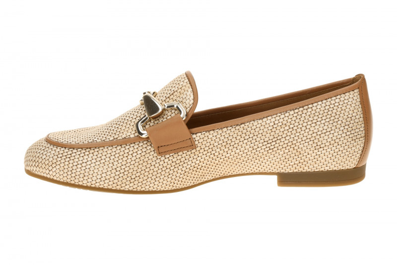 Gabor Slipper Loafer beige braun Bast 85.214.48