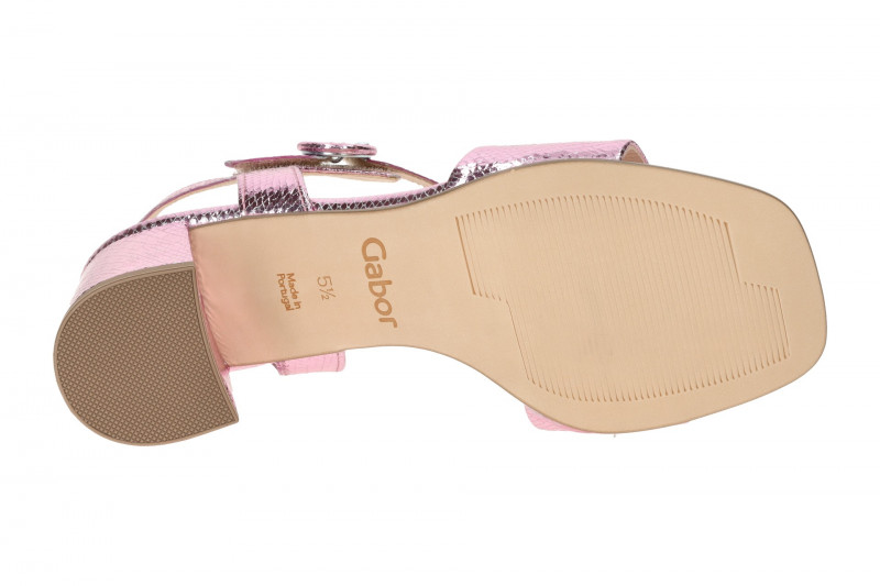 Gabor Fashion Sandalette rosa metallic Snake 42.924.85