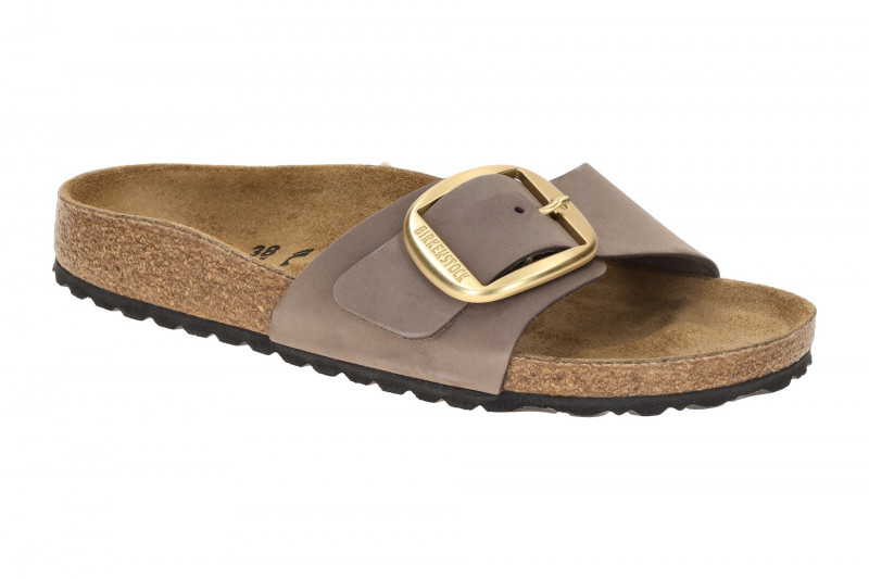Birkenstock Madrid Big Buckle Pantolette lila gold SCHMAL 1030517